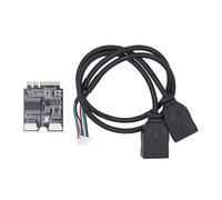 YIGZYCN PCIe to USB Cable Wifi KEY A+E to 2xUSB2.0 Adapter Portable High Speed Data Transfer Connector for Laptop