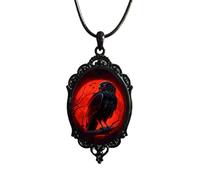 YIGZYCN Pendant Necklace Gothic Black Bird Crow Photo Clavicle Chain Jewellery For Women Girls Rope Chain Choker