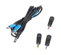 YIGZYCN Port USB Type C and 5.5mm Power Cord 3 Interchangeable Tip for Tablets Lamp Fan Variable Size USB to Type C Charging Cable with Adapters