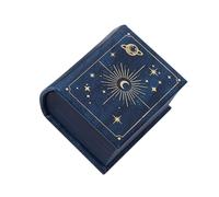 YIGZYCN Portable Book Styles Rings Display Box Sturdy PU Leather Rings Box with Adjustable Interior Lining for Women Antique Holder