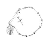 YIGZYCN Portable Crosses Virgin Beaded with 5cm Extension Chain Daily Wear Meet