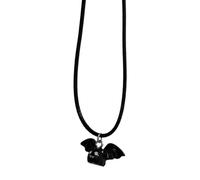 [YIGZYCN] Punk Halloween Jewelry Pendant Necklace Bat Pendant Necklace Unique Ghost Pendant Choker Resin Material Party Wear Halloween Pendant Necklace