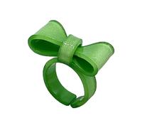 YIGZYCN Ribbon Ring Colorful Resin Ring Adjustable Open Ring Band Retro Aesthetic Ring Jewelry for Women Girls