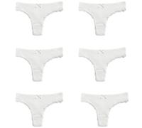 YIGZYCN Seamlesses Thongs for Women No Show Thong Low Waist G-String Panties Underwear White