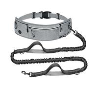YIGZYCN Shock Absorbing Bungee Dog Leash Waist Pack for Large Dogs Featuring Secure Grips and Light Reflective Trim Breathable Waist Leash for Hiking