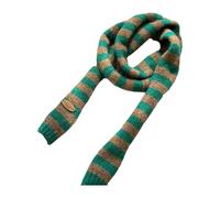 YIGZYCN Skinny Striped Scarf Colorful Knit Design Thin Fit Neckerchief Polyester Unisex Neck Wrap For Autumn And Winter Long Striped Unisex Scarf
