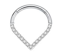 YIGZYCN Steel Fashion Nose Rings Teardrop Septum Rings Stylish Hypoallergenics Piercing Jewelry For Fashion Lover