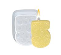 YIGZYCN Strawberry Number Silicone Mold Food Safe Silicone Easy Demold for Soap Fondant Chocolate Baking Chocolate Candy Candless