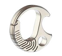 YIGZYCN Titanium Carabiner Key Ring Clip Bottle Opener for Camping Hiking Everyday Use