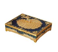 YIGZYCN Traditional Peacockbird Relieved Jewelry Box Metal Alloy Decorative Storage for Collection Display Home Deck Case