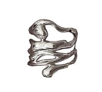 YIGZYCN Two Hands More Than Punk Alloy Heart Gothic Love Heart Gesture, Zircon Cross Hands for Halloween Jewelry