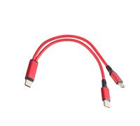 YIGZYCN Type C to USB 5 Pin and Type C Splitter Cord 27W 1 to 2 Male Connector Fast Charging Cable Wire for Multiple Devices