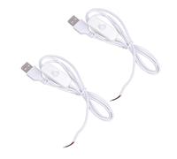 YIGZYCN USB 2.0 Male Connectors 22AWG Bare Wire Cable 1m / 1.5m Switches Control Exposed Wire Power Cord for 5V1A Electronics Repair Cable with Switches