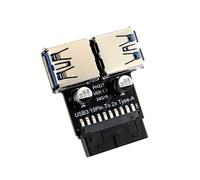 YIGZYCN USB 3.0 Adapter C Type PH22T Motherboard 19/20PIN to Double USB3.0A Female Port Extension Adapter