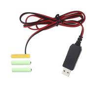 YIGZYCN USB 5V 2A to 4.5V1A Battery Power Cable Battery Eliminator Line for Toy Remote Control Replace 3pcs 1.5V LR03 Batteries