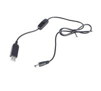 YIGZYCN USB 5V to DC12V Voltages Step Up Converter Cable 1M / 39.4in Power Supply Adapter Cord with 5.5x2.1mm for Fan, Led Light Hard Disk Box Cable