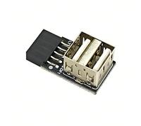 YIGZYCN USB Front Panel Adapter 9Pin To USB 2.0 Female Adapter Header For Computer Motherboard Internal Expansion Board Desk Cable Management