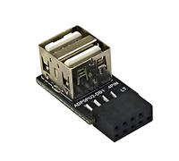 YIGZYCN USB Front Panel Adapter 9Pin To USB 2.0 Female Adapter Header For Computer Motherboard Internal Expansion Board Desk Cable Management