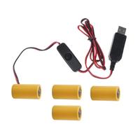YIGZYCN USB Power Converter DCBuck Battery Eliminators with Switches Replace 4pcs 1.5V LR14 C Connect for LED Light Battery Eliminators
