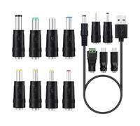 YIGZYCN USB To DC5V DC5.5x2.1mm Charging Cable 13 Adapter Tips For Home Office Travel Use For Various Devices