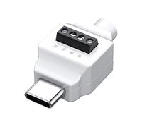 YIGZYCN USB Type C Male To 5Pin/4pin Terminal Solderless Connectors For Fast Wiring And Device Repair Only Supprt 65W Charging USB C Solderless Connectors