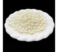 YIGZYCN Versatile Holeless Resin Pearls 7 Diameter Choices 5mm 6mm 8mm 10mm 12mm 14mm 16mm Crafting Party Supplies Wedding Decoration Pearls
