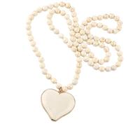 YIGZYCN Women's Turquoise Necklace with Heart Pendant Vintage Ethnic Styles Neckchain Long Sweater Chain Accessory