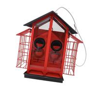 YIGZYCN Yearlong Feeding Answer Bird Supplier Highlighting Two Compartments Side Suet Enclosures and Permanent Metal Construction for Outdoor Use Bird Supplier