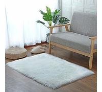 YIHAIC Fur Rug Soft Fluffy Rug, Shaggy Faux Faux (white, 75Ã-120cm)