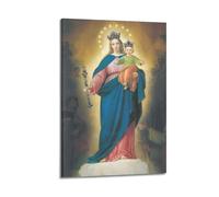 YIHAIKAI Virgin Mary Poster The Virgin And Baby Jesus in Glory Poster Decorative Painting Canvas Wall Posters And Art Picture Print Modern Family Bedroom Decor Posters 08x12inch(20x30cm)