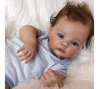 YIHANGG 49CM Realistic Newborn Reborn Baby Doll 19inch 3D Skin With Visible Veins Toddler Boy Collectible Doll Dress Up Xmas Birthday Gift