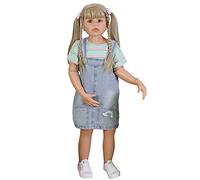 YIHANGG 98CM Real Baby Dress Toddler Baby Girl Original Reborn Baby Doll 3-4Years Can Stand Doll Ball Jointed Body Collectibles