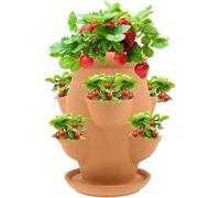 YIHANGG Strawberry Tower - Indoor Strawberry Planter Tower Flower Pots, Vertical Flowerpot Container with Tray, Gardening Accessories for Yard Garden Balcony Outdoor Decor