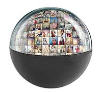 YIHANGG WiFi 3D Crystal Ball, 2.7in Digital Video and Photo Player Ball, Crystal Globe Photo Gift, Uploadable Personalized Light-Up Sphere with Heartbeat(Black)
