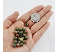 YIHANSS 10Pcs 0.26‘’-.33'' Magic Crystal Blue Goldstone Ball Divination Sphere Ornament for Fengshui, Scrying, Home Decoration,Buddha Bracelet Beads Good Luck Amulet Gift Crystal