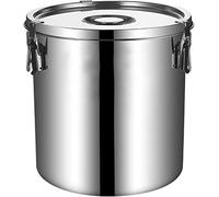 YIHANSS 201 Stainless Steel Airtight Milk Can, 20-70L Heavy Duty Milk Jug Milk Bucket Wine Pail Oil Barrel Tea Canister Liquid Solid Container Storage W/Sealed Lid