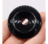 YIHANSS 2PC Natural Stone Gem Round Semi-Hole Beads Pendant Crafts Retro OL MakingDIY Necklace Bracelet Jewelry Charm Gift Party1PCS 40x40mm crystal (Color : Rose Quartz)