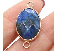YIHANSS 9pcs Natural Stone Faceted Crystal Oval Quartz Charms Pendant for DIY Necklace Bracelet Jewelry Making Handmade Gift Household Crystal (Color : Turquoise, Size : 9pcs 0.55 * 1.06in)