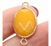 YIHANSS 9pcs Natural Stone Faceted Crystal Oval Quartz Charms Pendant for DIY Necklace Bracelet Jewelry Making Handmade Gift Household Crystal (Color : Turquoise, Size : 9pcs 0.55 * 1.06in)