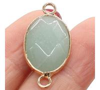 YIHANSS 9pcs Natural Stone Faceted Crystal Oval Quartz Charms Pendant for DIY Necklace Bracelet Jewelry Making Handmade Gift Household Crystal (Color : Turquoise, Size : 9pcs 0.55 * 1.06in)