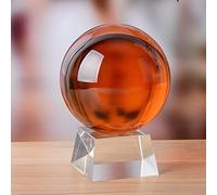 YIHANSS Amber Crystal Ball Statue Ornaments Lucky Feng Shui Crystals Healing Stone Bedroom Living Room Home Decoration