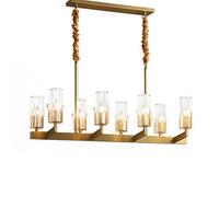 YIHANSS American Full Copper Crystal Chandelier,Simple Living Room Light,Creative Luxury Luxury Copper Crystal Chandelier,Bedroom Light,Living Room Light