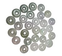 YIHANSS Bracelet 5Pcs Natural Jade Donut Disc Gemstone Pendants Ring Circle Donut Chakra Pendant Bead DIY Jewelry Accressory Necklace Bracelet Earring Key Chain, Hole: 3mm