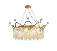 YIHANSS Creative Luxury Light Glass Chandelier,E14 Nordic Luxury Light Crystal Chandelier,American Crown Grape Chandelier,For Living Room Dining Room Studying-Golden. 59 * 3
