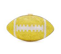 YIHANSS Crossbody Bags Diamond Evening Clutch Purse Bag Bridal Bling Football Shape Handbag Trendy Fashion One-shoulder Lady Rhinestone Bags Handbag (Color : C)