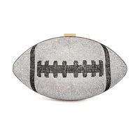 YIHANSS Crossbody Bags Diamond Evening Clutch Purse Bag Bridal Bling Football Shape Handbag Trendy Fashion One-shoulder Lady Rhinestone Bags Handbag (Color : C)