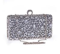 YIHANSS Europe and the United States acrylic inlaid diamond chain women's clutch bag horizontal square dinner party women's bag