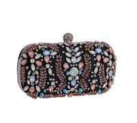YIHANSS Europe and the United States celebrity dinner party diamonds buckle clutch coloured diamonds handmade small square bag
