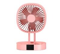YIHANSS Folding Fan Home Student Dormitory Mini Small Fan Desktop Mute Office Table Ceiling Fan Floor Portable Portable Small Usb Mini Fan (Color : Pink)