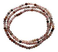YIHANSS Genuine Natural Rutilated Quartz Bracelet Multi-Turn Elastic Bracelet Lucky Bracelet Cinnabar